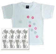 Reflexní nažehlovací aplikace "kočičí pár"